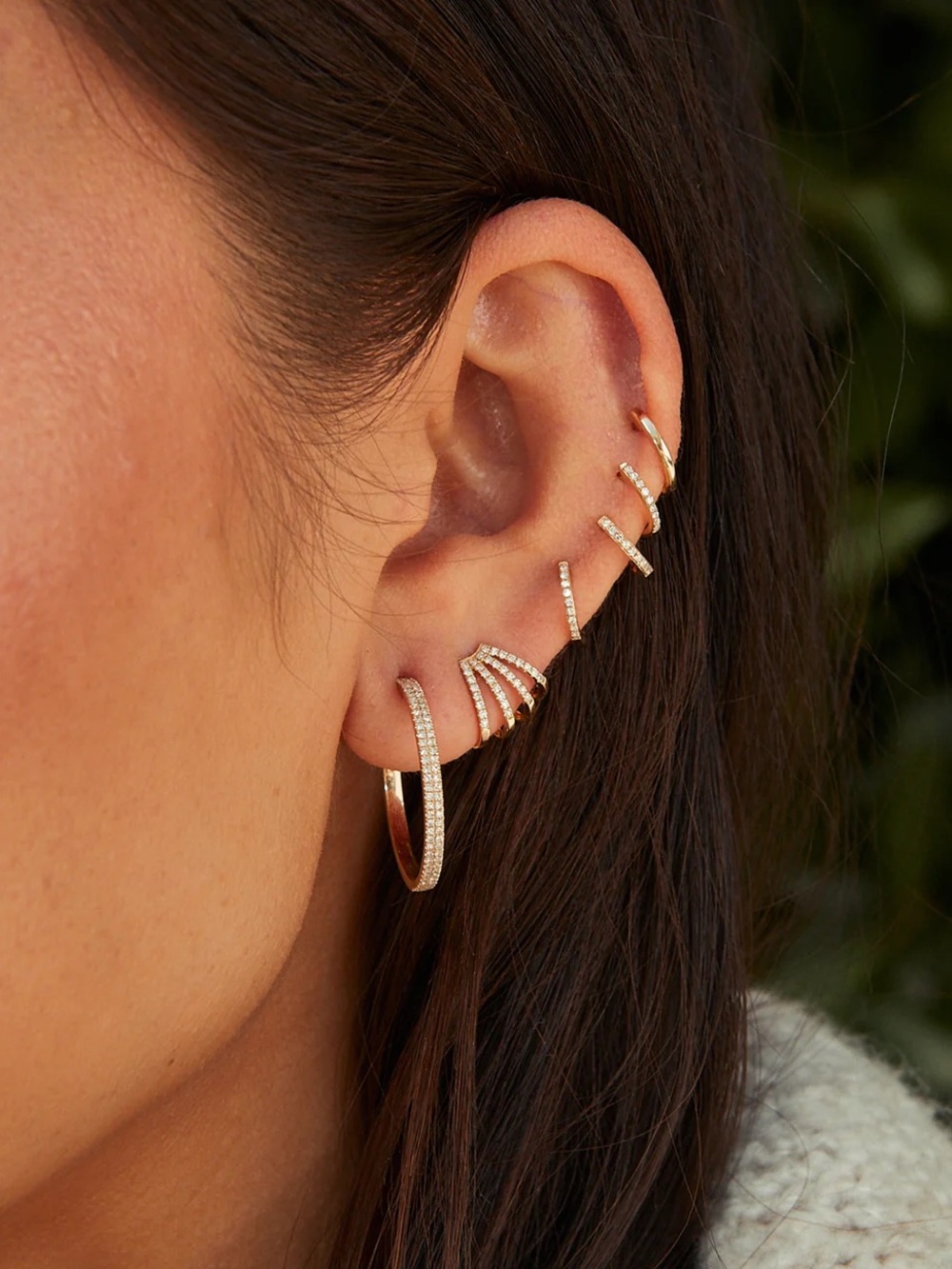 EF Collection Gold Mini Hoop - Picture 2 of 3